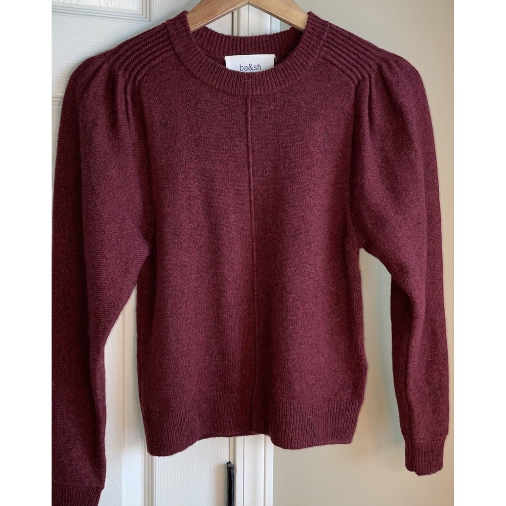 ba&sh Yaly jumper in a burgundy or bordeaux wool-blend Size 0 (US SIZE 2) - Picture 7 of 7